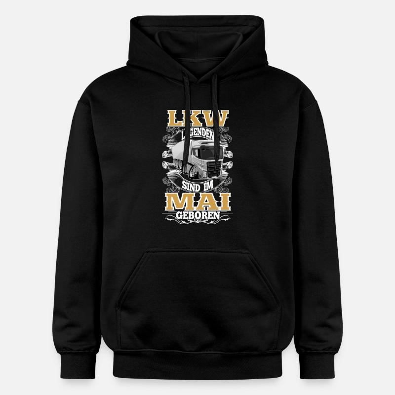 Anniversaire du chauffeur routier : mai - Sweat à capuche Softstyle® Gildan Unisexe - noir