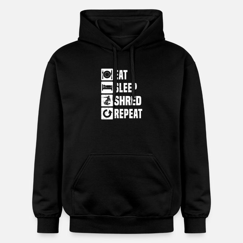 Message de snowboard clair - Sweat à capuche Softstyle® Gildan Unisexe - noir