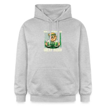 Faites de la Saint-Patrick la grande regrande - Saint-Patrick - Sweat à capuche Softstyle® Gildan Unisexe - gris clair chiné - Devant - Liana (172cm) & Jaron (178cm)