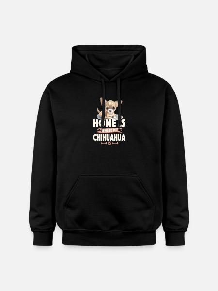 Chihuahua Chihuahueño Home Is - Gildan Unisex Softstyle® Midweight Hoodie - black