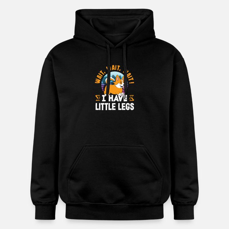 Attends-moi, j’ai de petites jambes - Sweat à capuche Softstyle® Gildan Unisexe - noir
