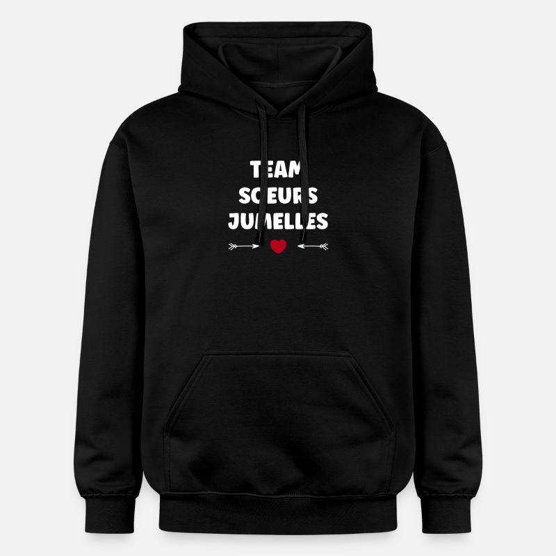 Team Sœurs Jumelles - Sweat à capuche Softstyle® Gildan Unisexe - noir