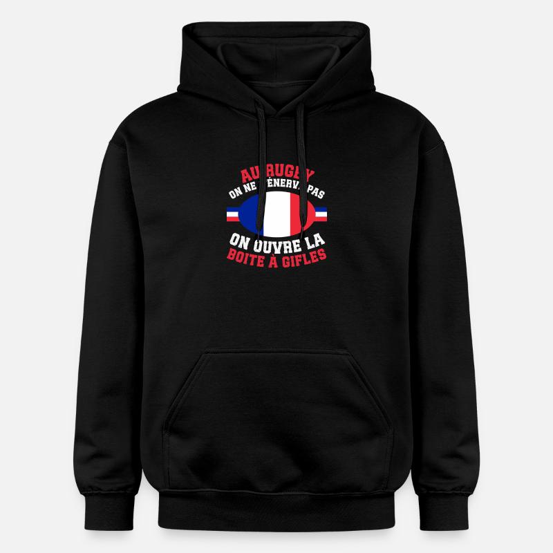 Rugby Boîte à Gifles - Sweat à capuche Softstyle® Gildan Unisexe - noir