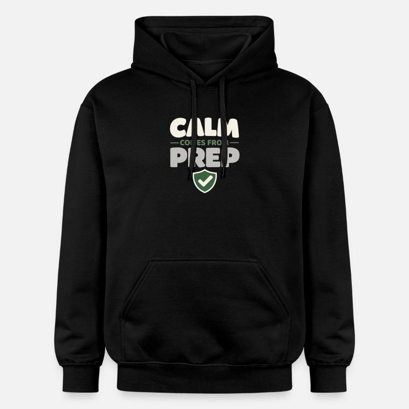 Ruhe Schlägt Panikbereitschaft, Lebensstil, - Gildan Unisex Softstyle® Midweight Hoodie - Schwarz