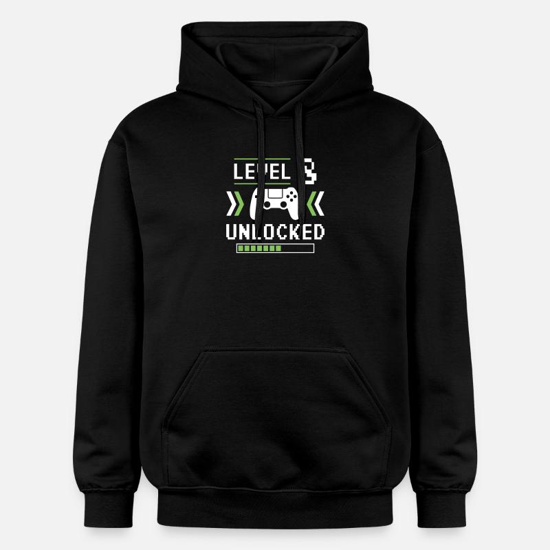 8e anniversaire Gamer Niveau 8 - Sweat à capuche Softstyle® Gildan Unisexe - noir