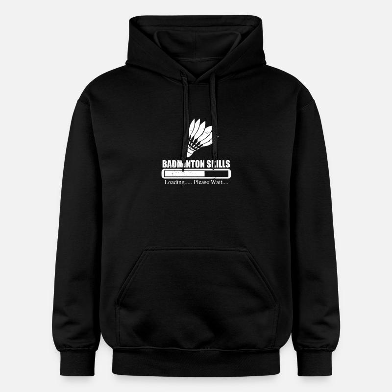Badminton Skills Loading Please Wait - Gildan Unisex Softstyle® Midweight Hoodie - black