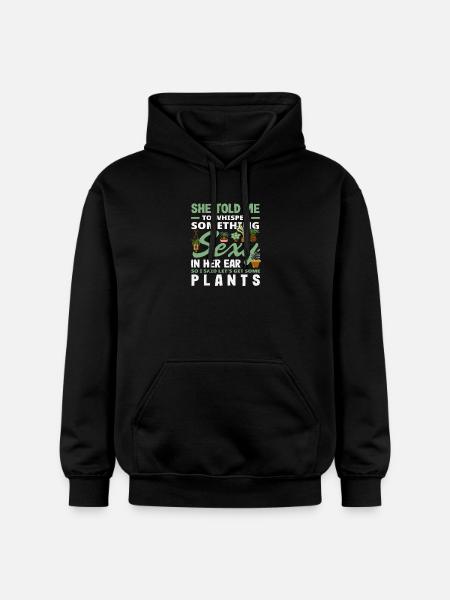 Plant Lover Whisper Something Sexy Plants - Gildan Unisex Softstyle® Midweight Hoodie - black