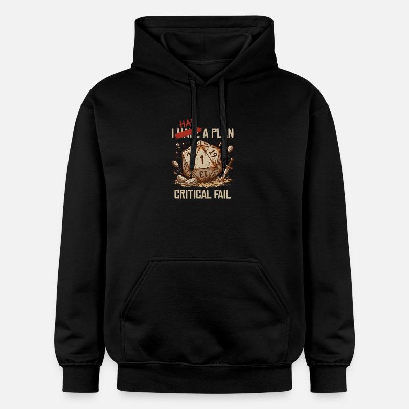 Échec critique – J’avais un plan cube - Sweat à capuche Softstyle® Gildan Unisexe - noir