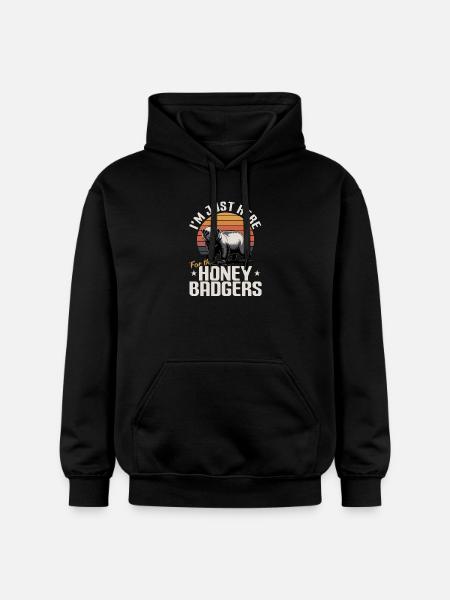 Funny Honey Badger - Gildan Unisex Softstyle® Midweight Hoodie - Schwarz