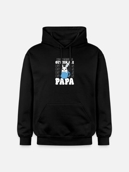 Easter Bunny in Mug Dad - Gildan Unisex Softstyle® Midweight Hoodie - black