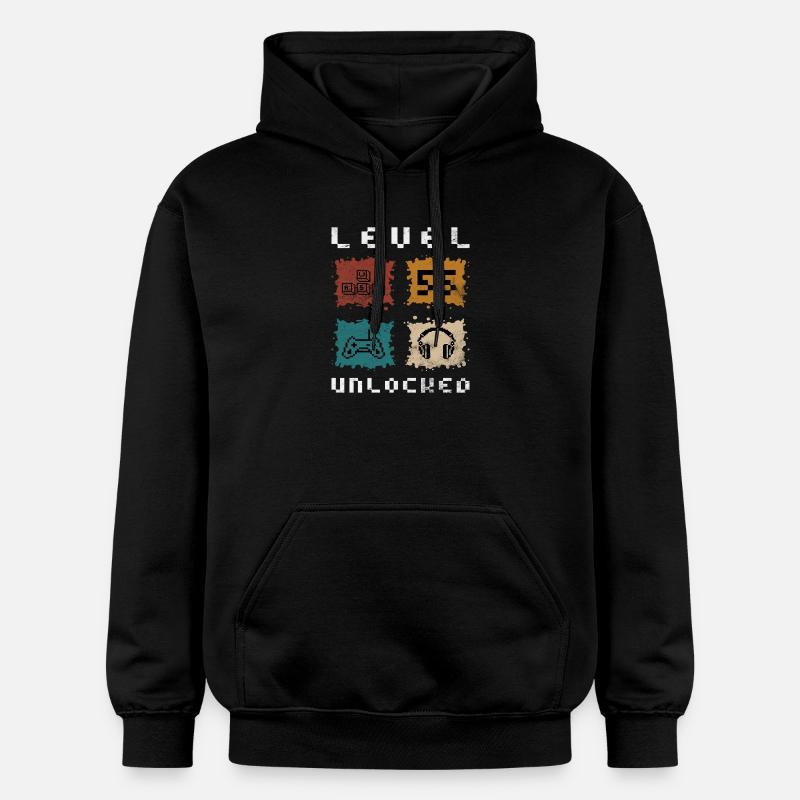 55e anniversaire Niveau 55 débloqué - Sweat à capuche Softstyle® Gildan Unisexe - noir