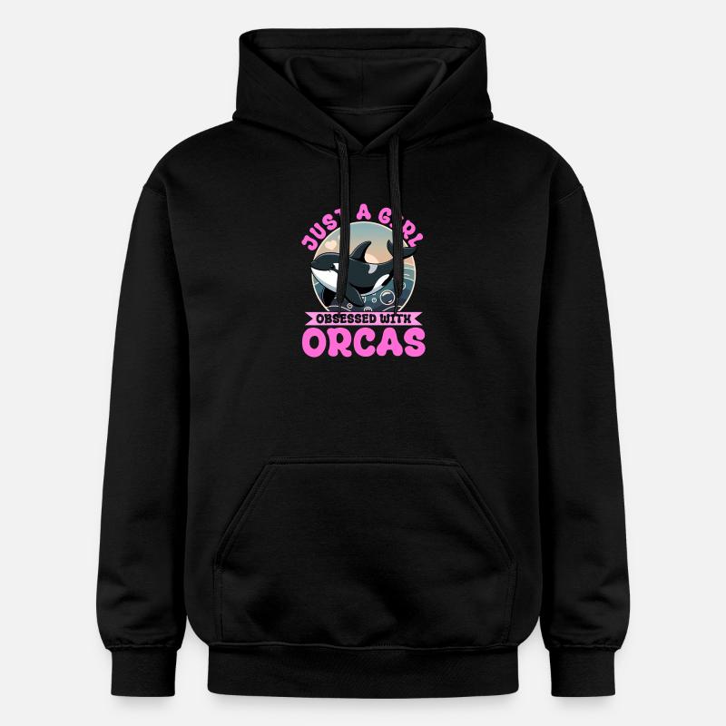 Orca drôle - Sweat à capuche Softstyle® Gildan Unisexe - noir