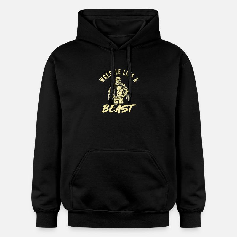 Lutte comme une bête Design motivant - Sweat à capuche Softstyle® Gildan Unisexe - noir