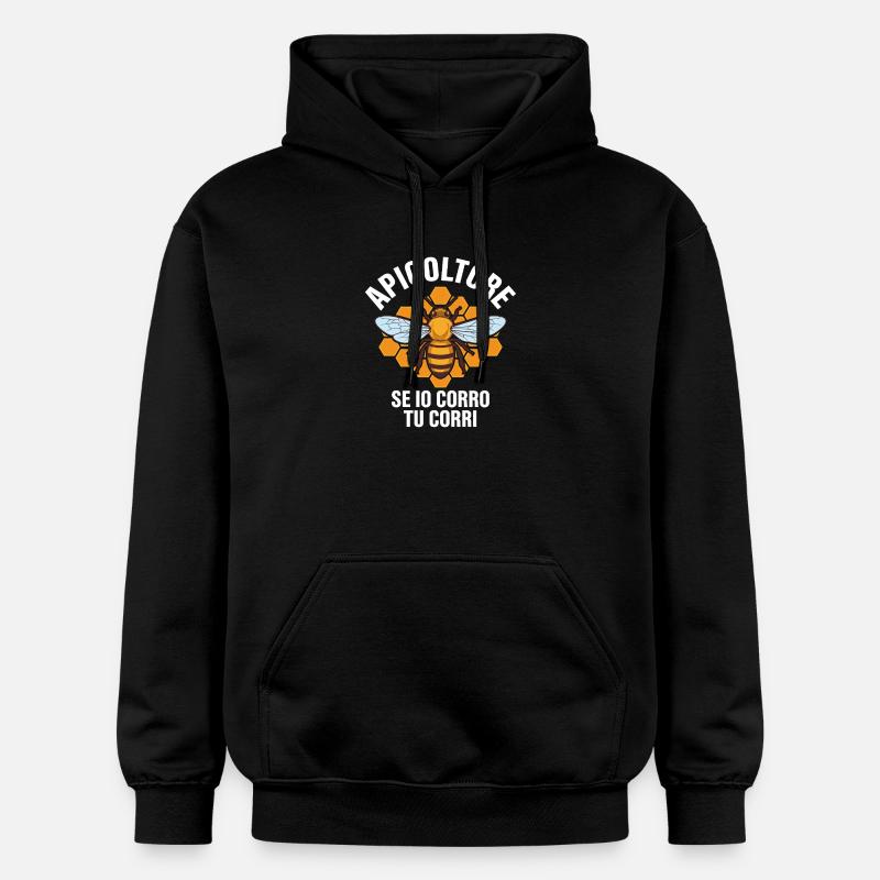 Citation drôle d’abeille apicultrice - Sweat à capuche Softstyle® Gildan Unisexe - noir