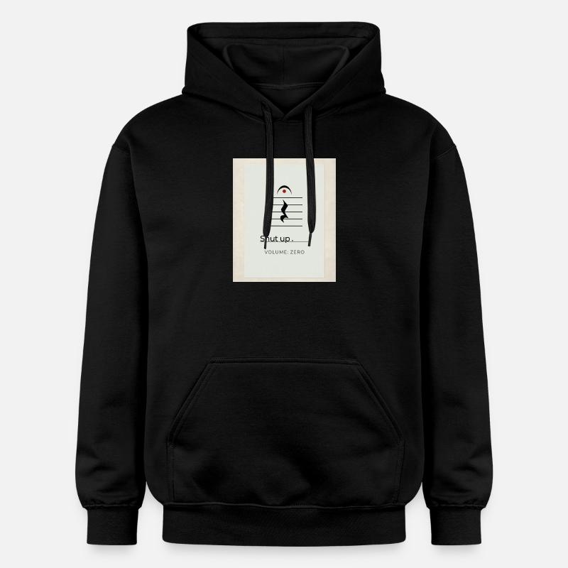 Shut up – Volume Zero Minimal Design - Gildan Unisex Softstyle® Midweight Hoodie - Schwarz