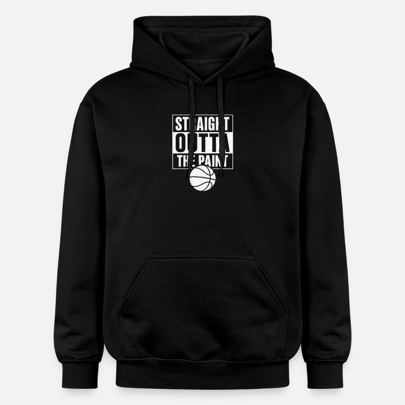 Rakt ut ur Paint-basketsporten - Gildan luvtröja unisex Softstyle® Midweight - svart
