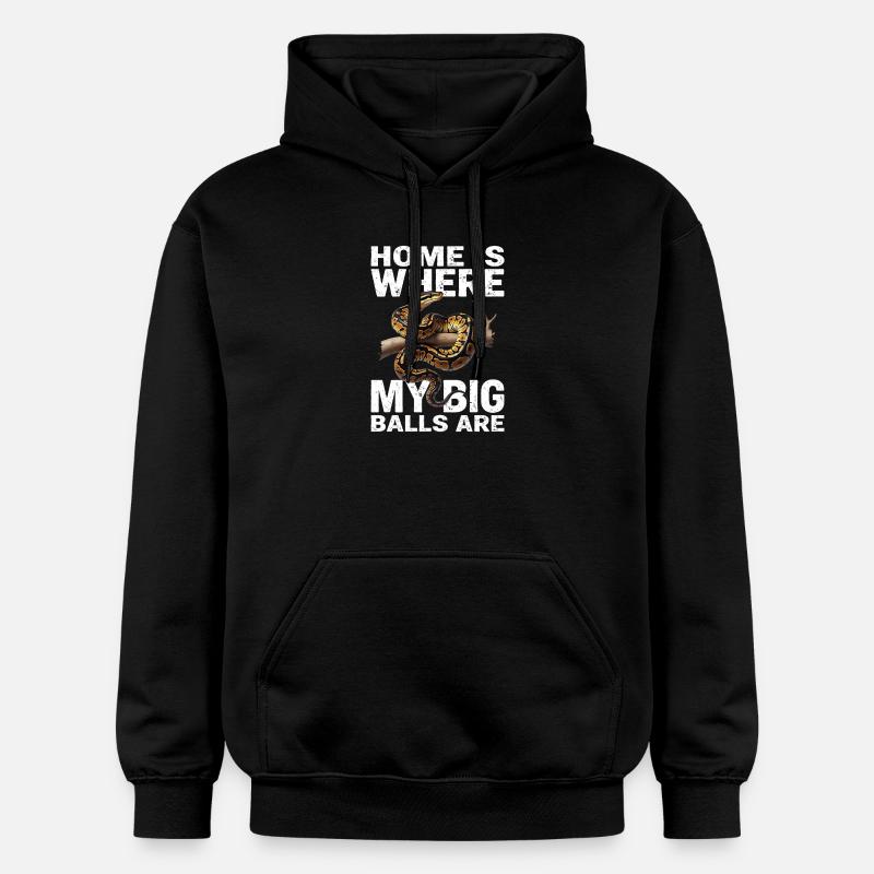 Königspython Schlangen Liebhaber Terrarium Python - Gildan Unisex Softstyle® Midweight Hoodie - Schwarz