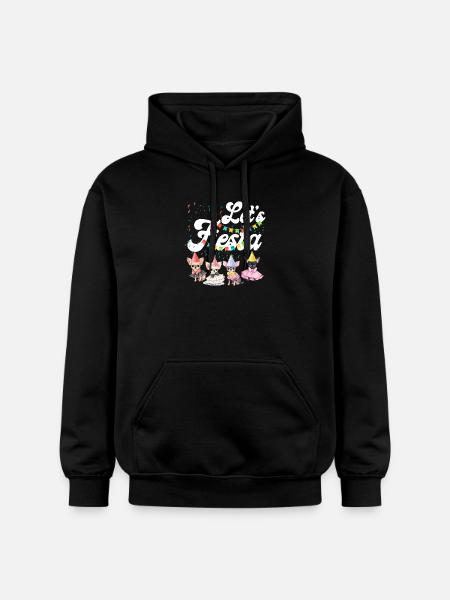 Chihuahua Chihuahueño Let's Fiesta - Gildan Unisex Softstyle® Midweight Hoodie - black
