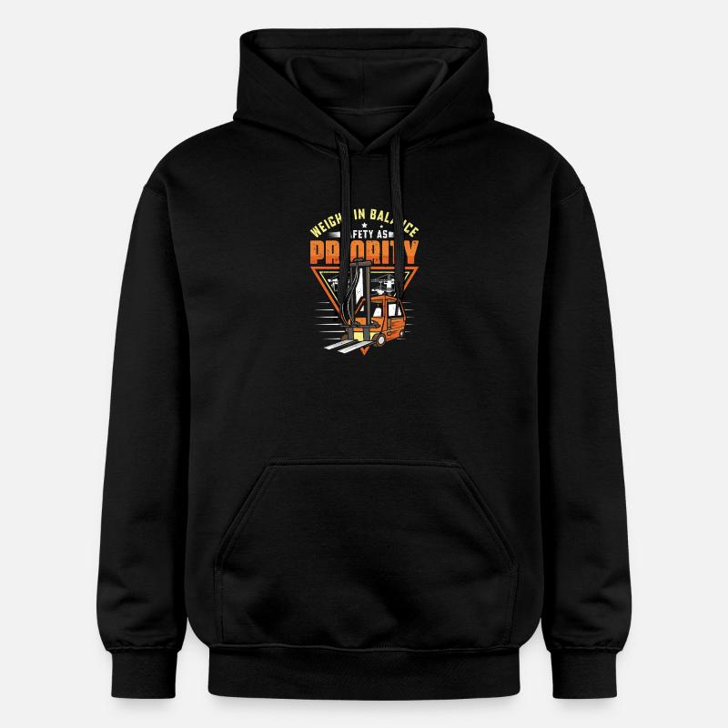 Staplerfahrer Englisch Spruch Stapler - Gildan Unisex Softstyle® Midweight Hoodie - Schwarz