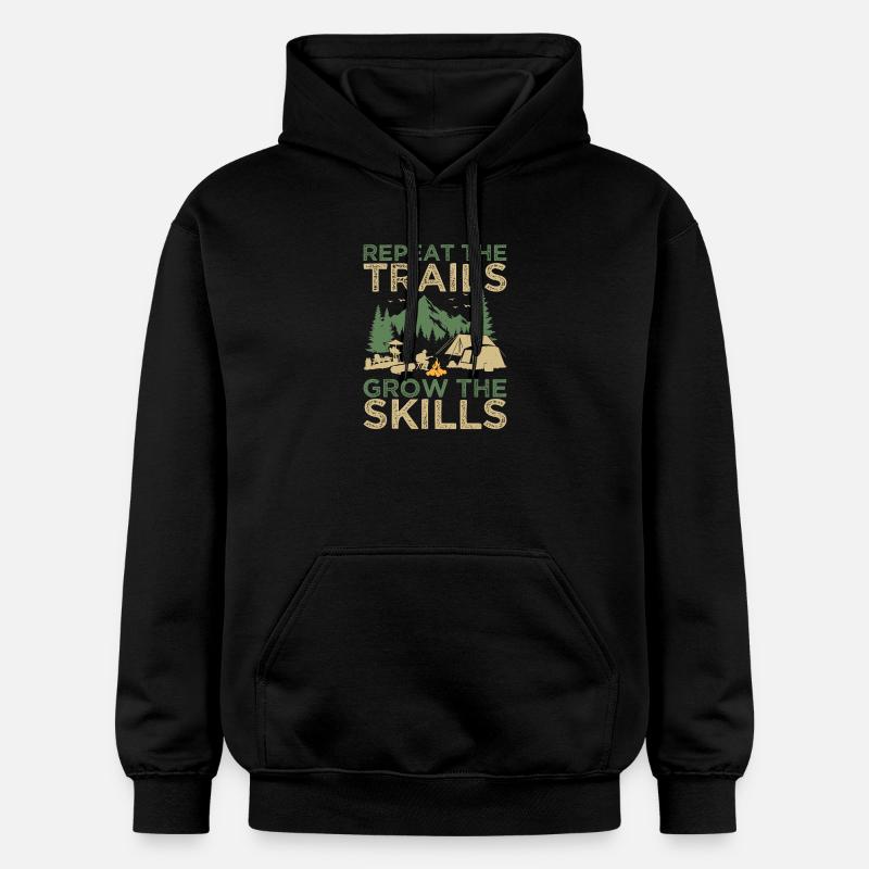Chef scout Repeat The Trails Scout - Sweat à capuche Softstyle® Gildan Unisexe - noir