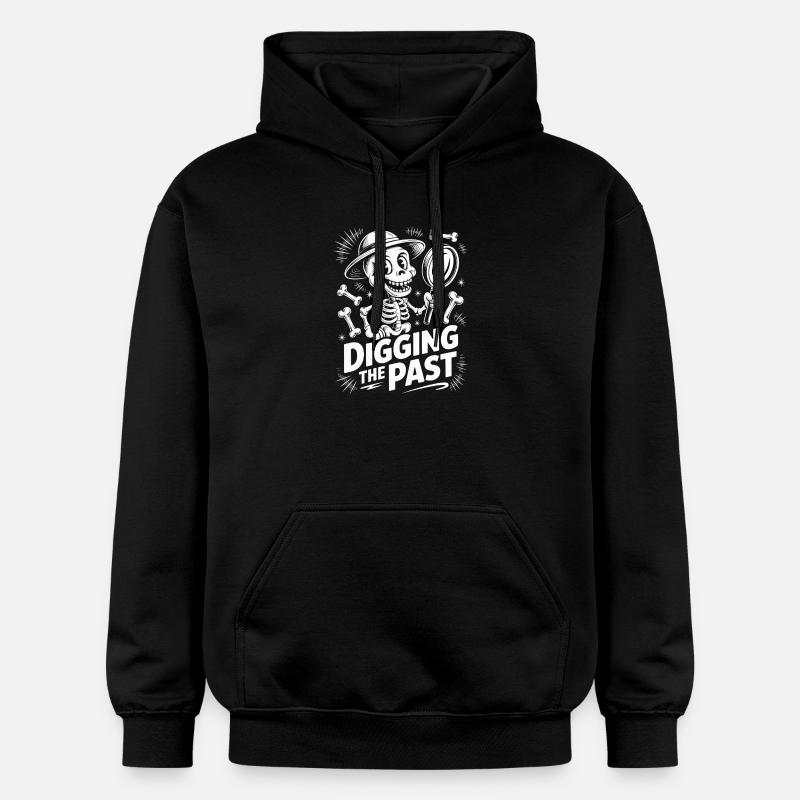 Squelette déterrant le passé - Sweat à capuche Softstyle® Gildan Unisexe - noir