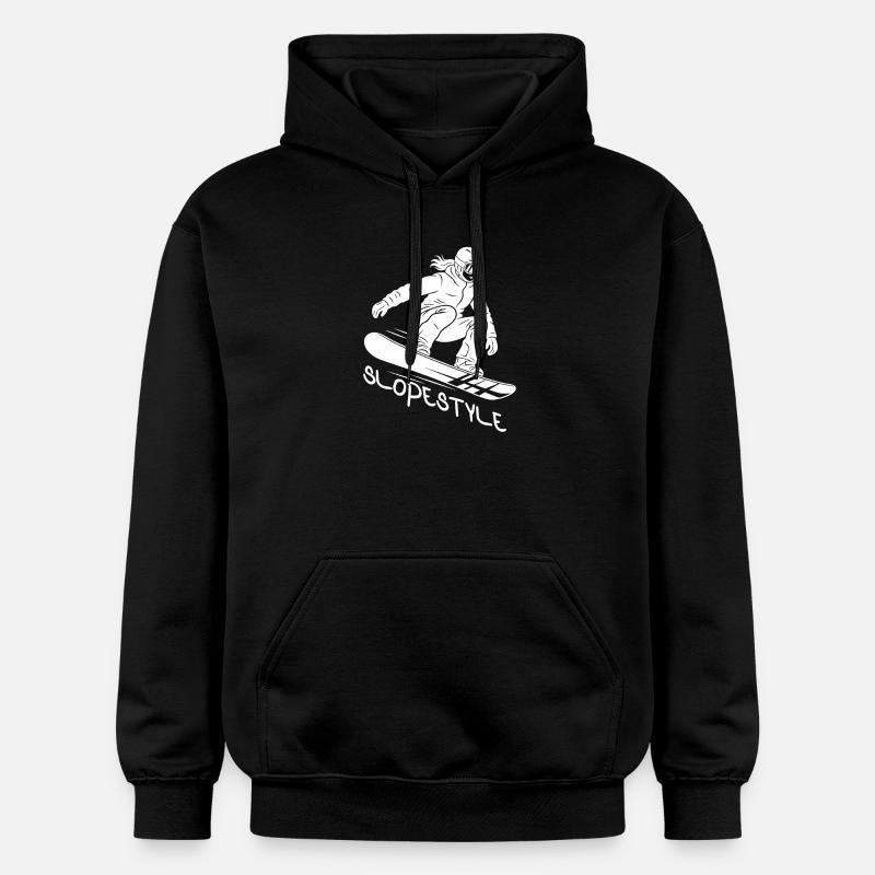 Cadeau d’action de snowboard Slopestyle - Sweat à capuche Softstyle® Gildan Unisexe - noir