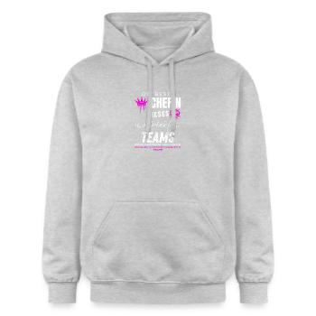 beste Chefin motiviertes Team Chefin geschenke - Sweat à capuche Softstyle® Gildan Unisexe - gris clair chiné - Devant - Liana (172cm) & Jaron (178cm)