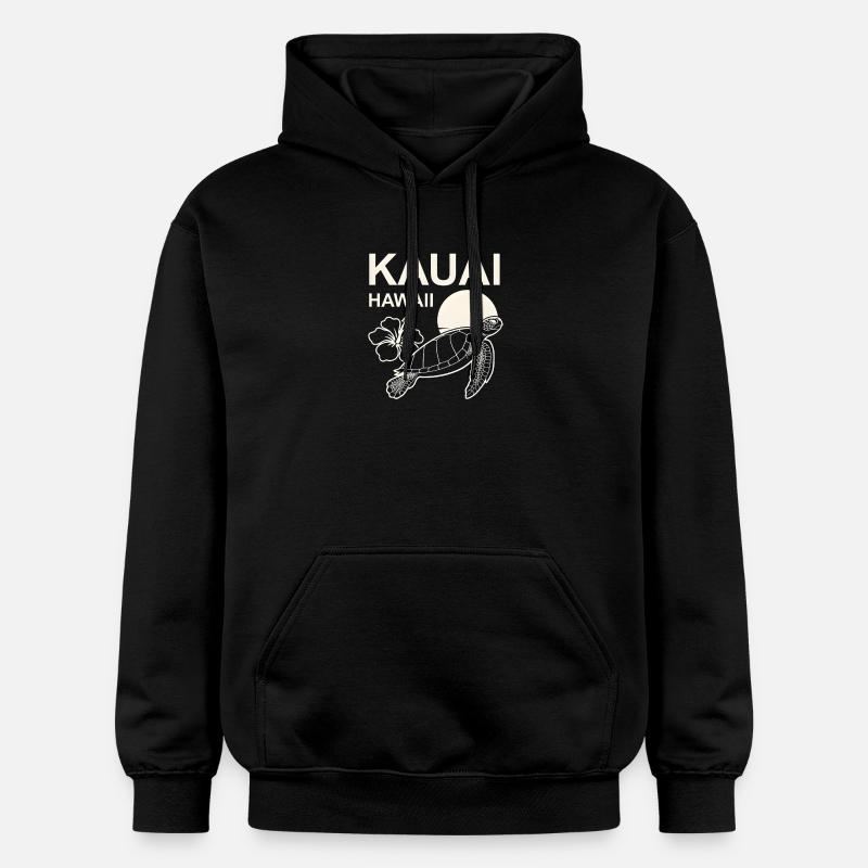 Hibiscus tortue de Kauai - Sweat à capuche Softstyle® Gildan Unisexe - noir