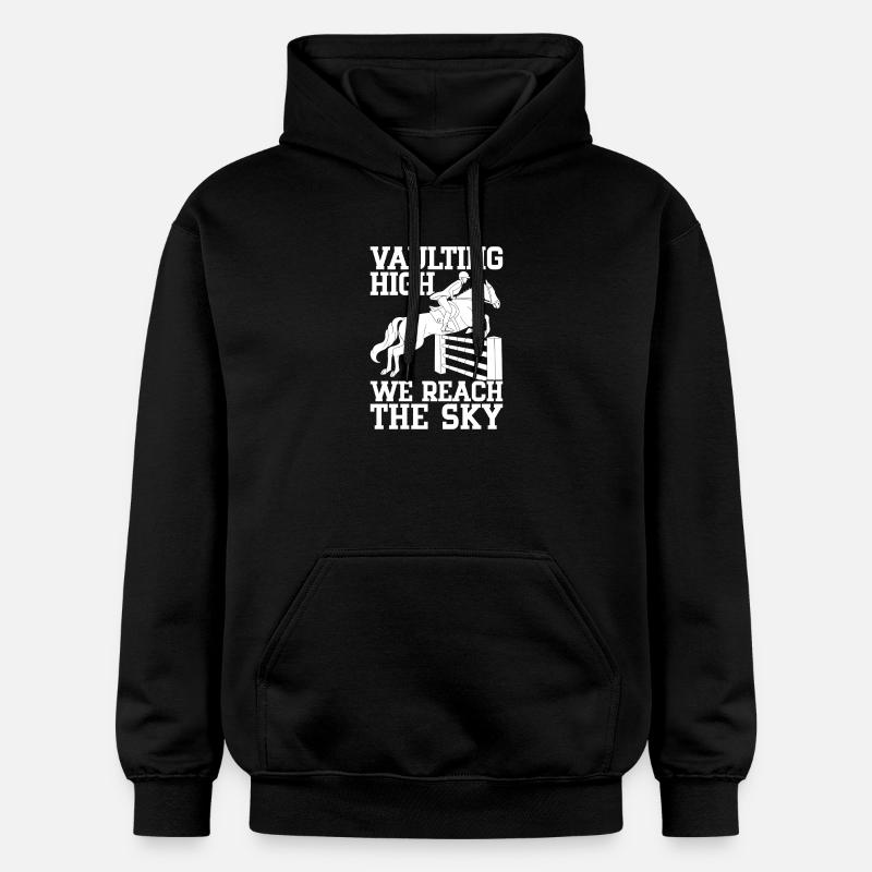 Cavalier à cheval de saut - Sweat à capuche Softstyle® Gildan Unisexe - noir