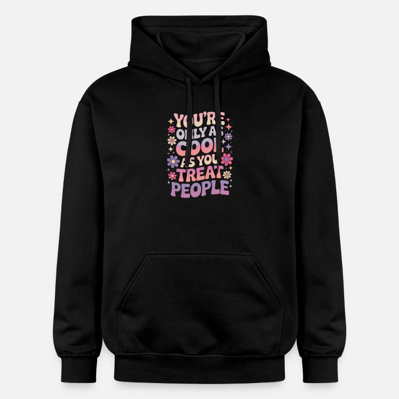 Saying Statement Respect Kindness Gift - Gildan Unisex Softstyle® Midweight Hoodie - black