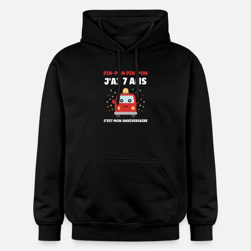 7 ans - Sweat à capuche Softstyle® Gildan Unisexe - noir