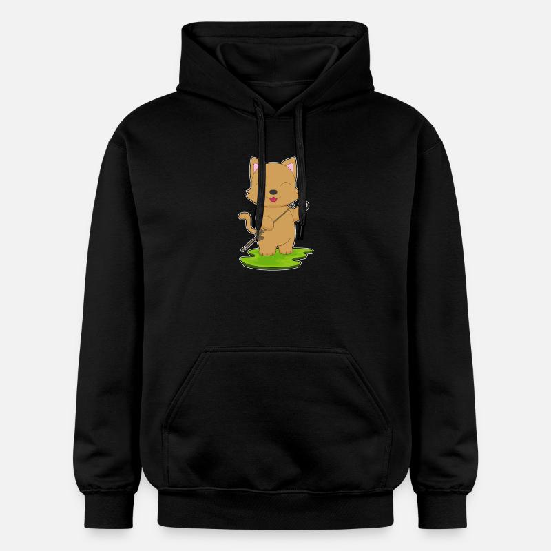 Chat Billiard Cue Sport - Sweat à capuche Softstyle® Gildan Unisexe - noir