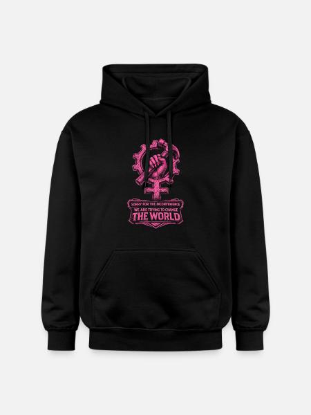 Feminism Feminist Feminist - Gildan Unisex Softstyle® Midweight Hoodie - black