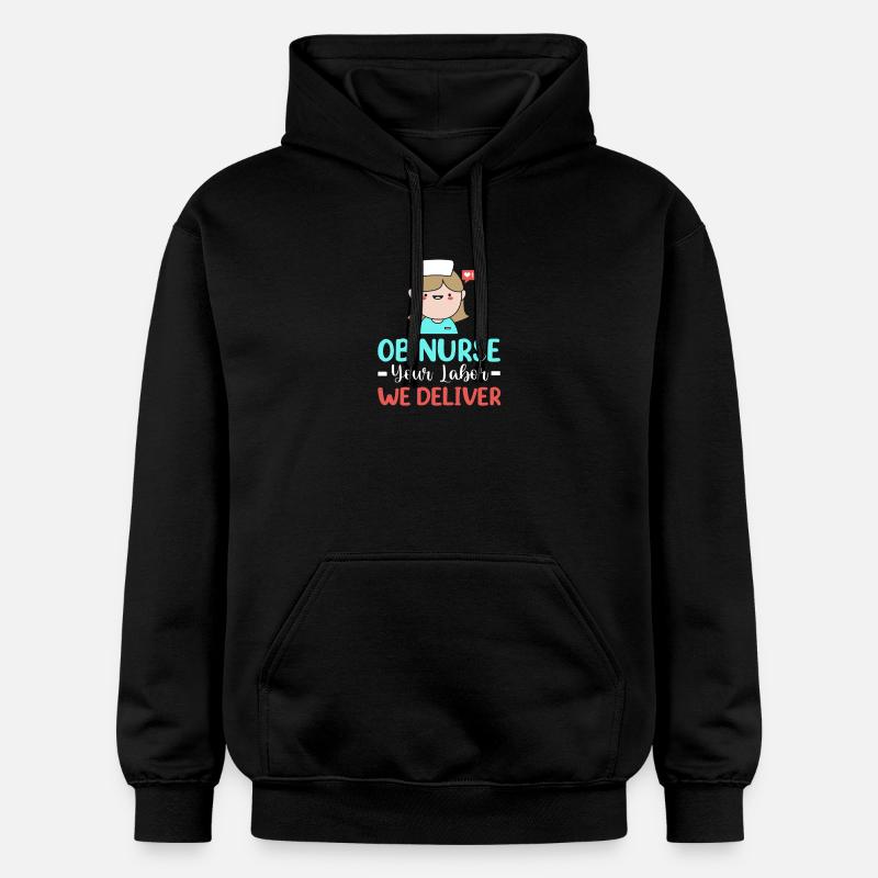 Infirmière à l’hôpital de grossesse - Sweat à capuche Softstyle® Gildan Unisexe - noir