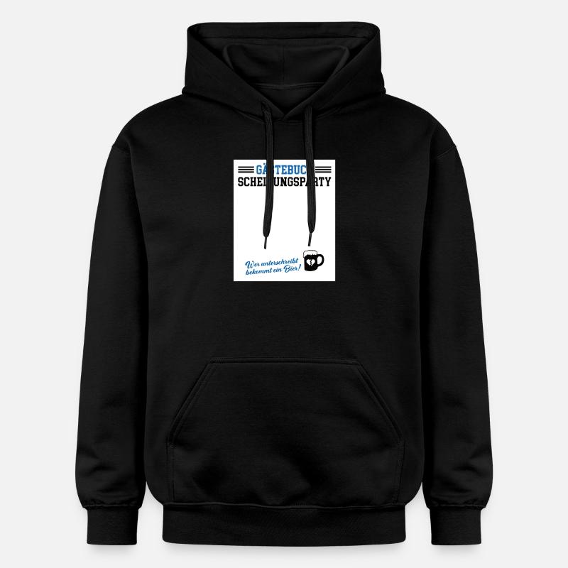 Gästebuch Scheidungsparty Geschieden Scheidung - Gildan Unisex Softstyle® Midweight Hoodie - Schwarz