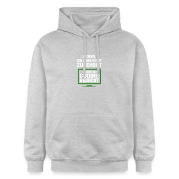 Coding Monitor Tee - Gildan Unisex Softstyle® Midweight Hoodie - light heather grey - Front - Liana (172cm) & Jaron (178cm)