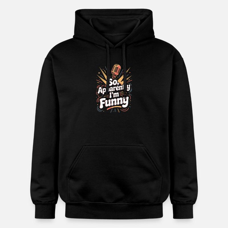 Also, anscheinend bin ich lustig - Gildan Unisex Softstyle® Midweight Hoodie - Schwarz