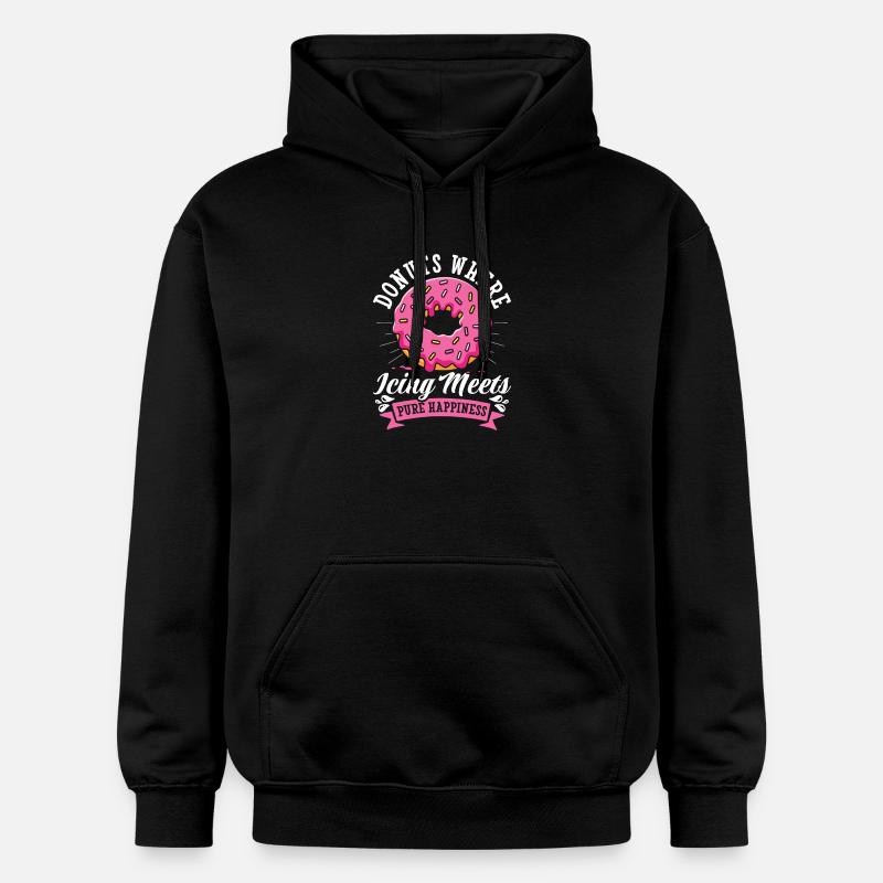 Restauration rapide en donuts - Sweat à capuche Softstyle® Gildan Unisexe - noir