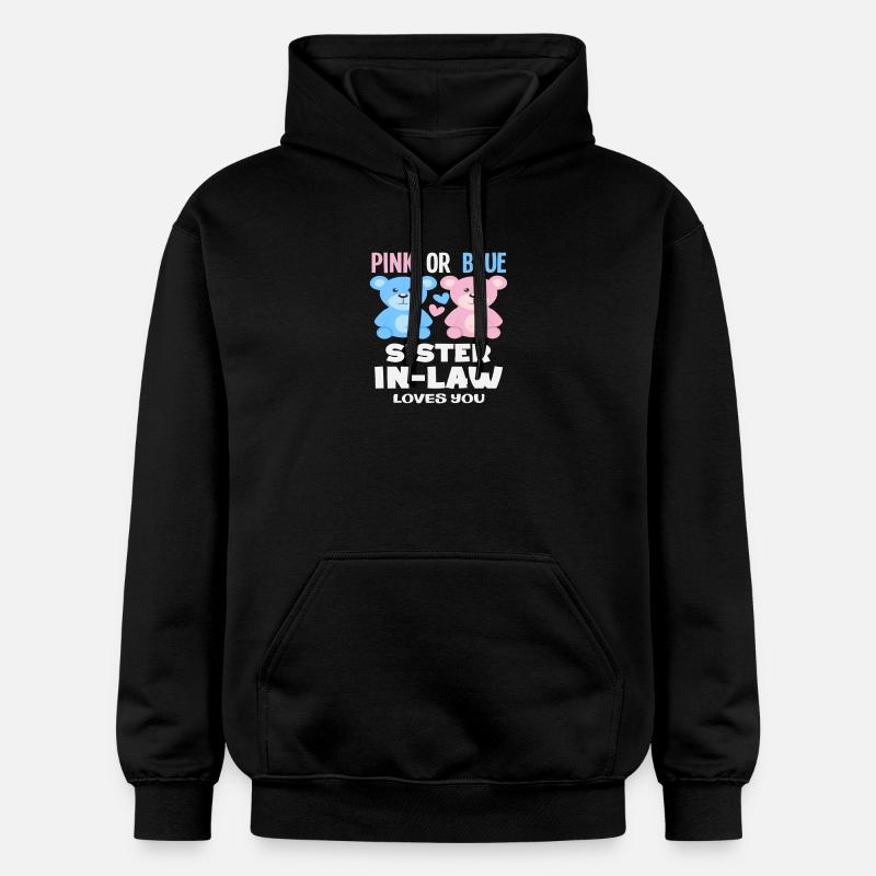 Pink Oder Blau Stiefschwester Liebt Dich - Gildan Unisex Softstyle® Midweight Hoodie - Schwarz