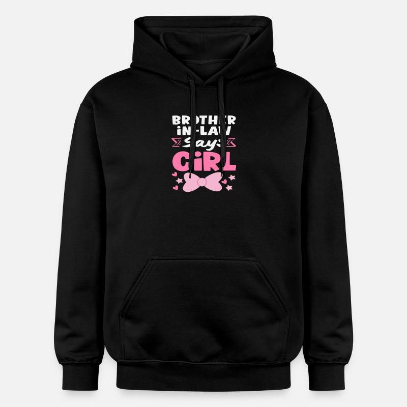 Styvbror säger att tjejens könsavslöjande - Gildan luvtröja unisex Softstyle® Midweight - svart