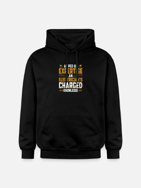 Electrician, Electronics Technician, Electrician - Gildan Unisex Softstyle® Midweight Hoodie - black