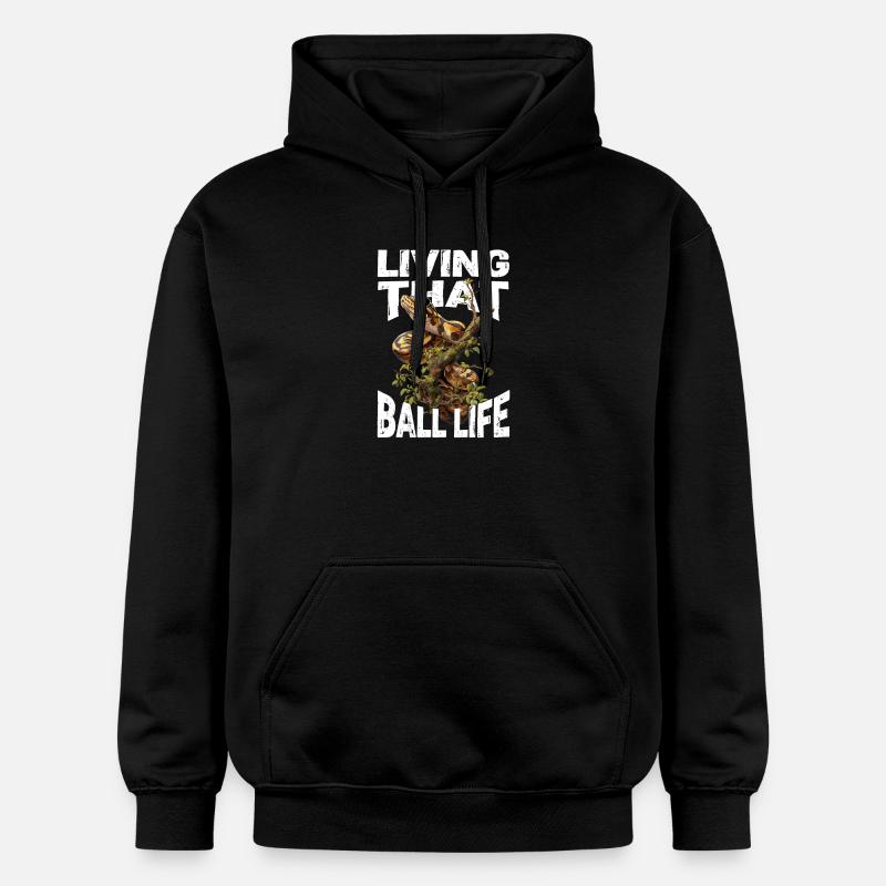 Königspython Schlangen Liebhaber Terrarium Python - Gildan Unisex Softstyle® Midweight Hoodie - Schwarz