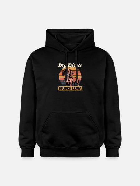 Funny Dog Breed Dachshund - Gildan Unisex Softstyle® Midweight Hoodie - black