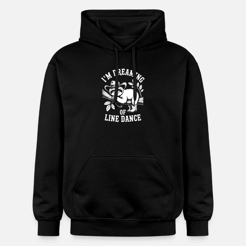 Faultier träumt von Line Dance - Gildan Unisex Softstyle® Midweight Hoodie - Schwarz