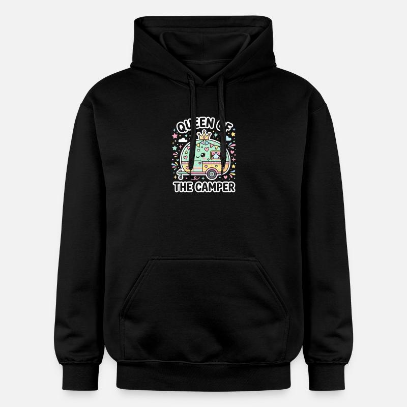 Reine du Camping-caravane Pastel - Sweat à capuche Softstyle® Gildan Unisexe - noir