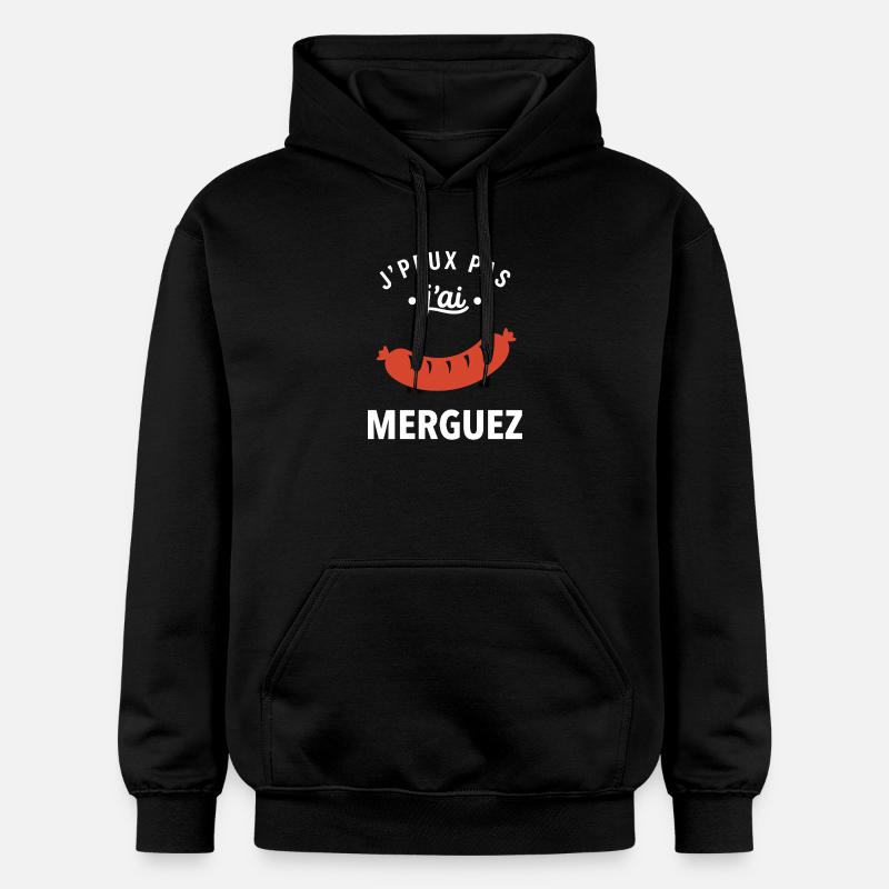 J'peux pas j'ai merguez - Sweat à capuche Softstyle® Gildan Unisexe - noir
