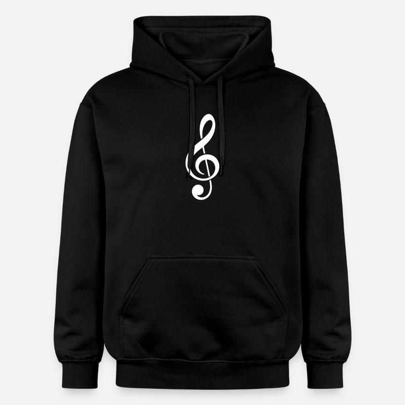 Musique style Clef Icon Love - Sweat à capuche Softstyle® Gildan Unisexe - noir