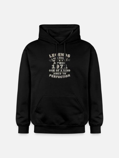 Cadeau d’anniversaire d’avril 1971 - Sweat à capuche Softstyle® Gildan Unisexe - noir