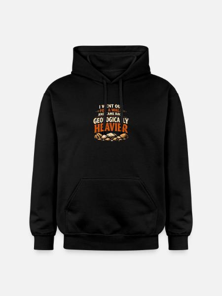 Harder back | Geology Stone Collector - Gildan Unisex Softstyle® Midweight Hoodie - black