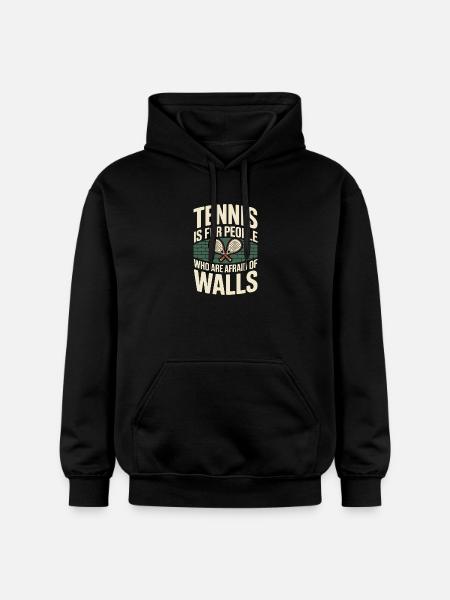Padel Tennis Is For People Who Are Afraid Of Walls - Gildan Unisex Softstyle® Midweight Hoodie - black